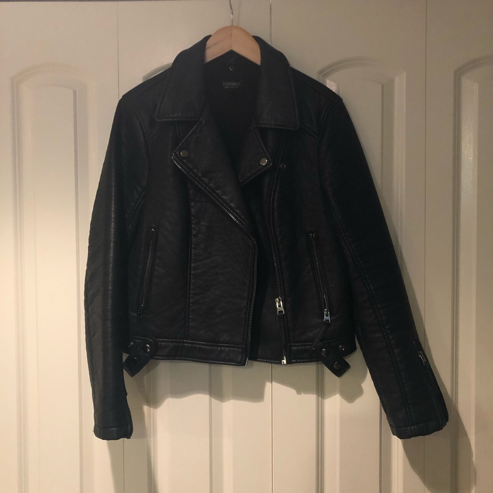 Topshop - Vegan Leather Moto Jacket